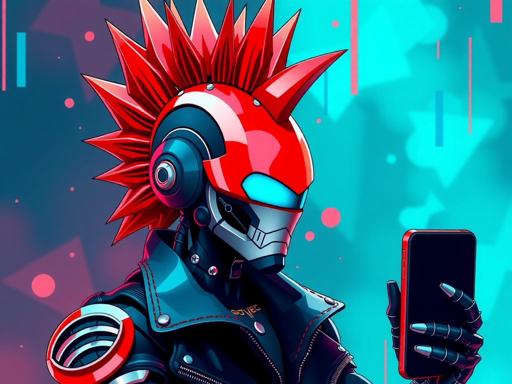 Robot punk trabajando con docker-compose.yml y Traefik en homelab 2025