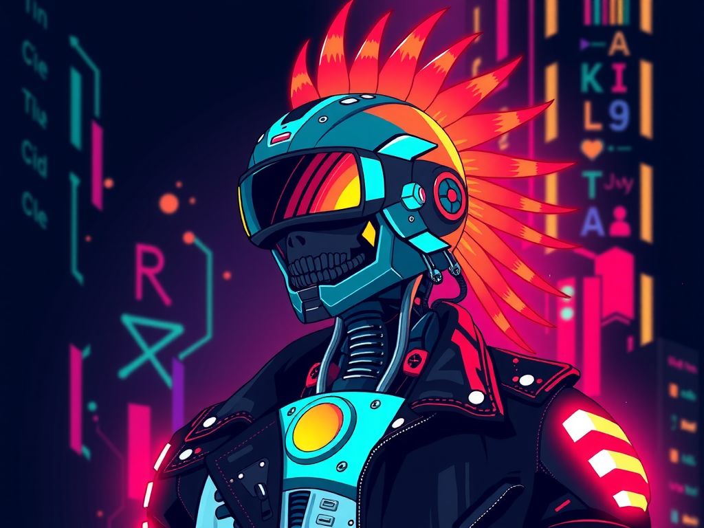 Robot punk comparando Traefik vs Nginx Proxy Manager en homelab 2025