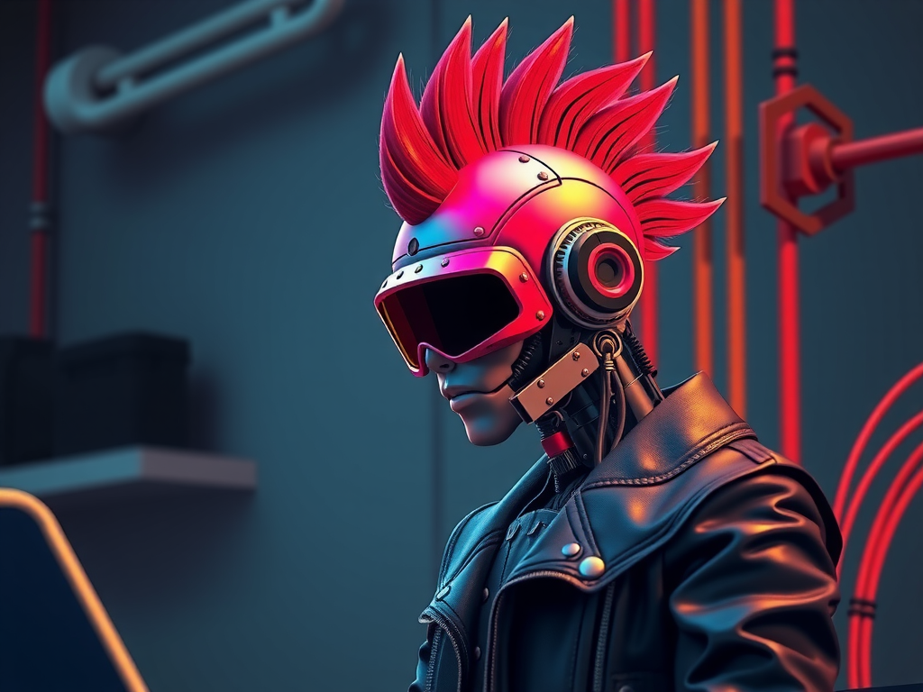 Robot punk configurando Caddy reverse proxy con SSL automático en homelab 2025