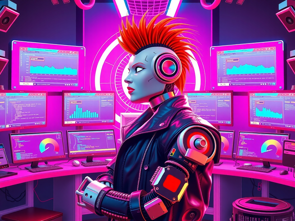 Robot punk debatiendo roadmap 2026 de copilotos