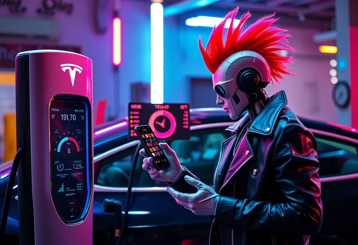 Robot punk seguridad TeslaMate