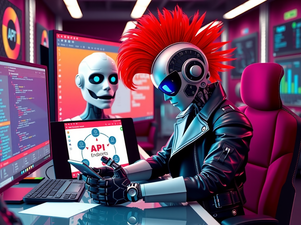 Robot punk presentando OpenClaw asistente IA código abierto con múltiples plataformas de mensajería 2026