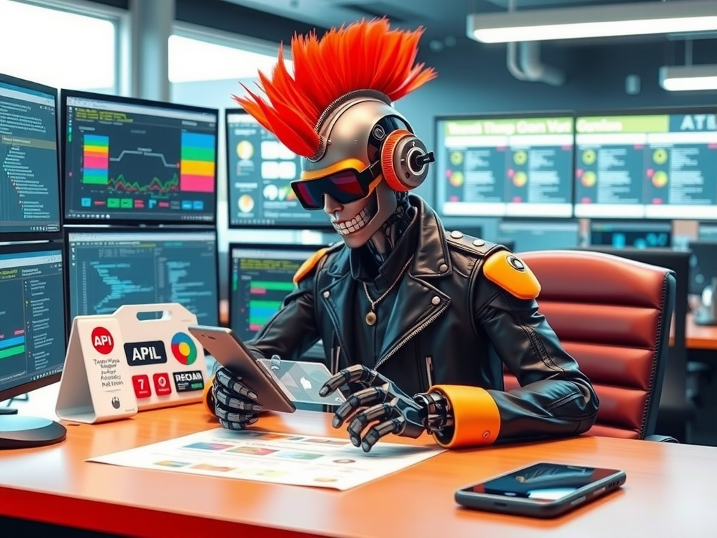 Robot punk configurando OpenClaw asistente IA con Docker y Node.js en homelab 2026