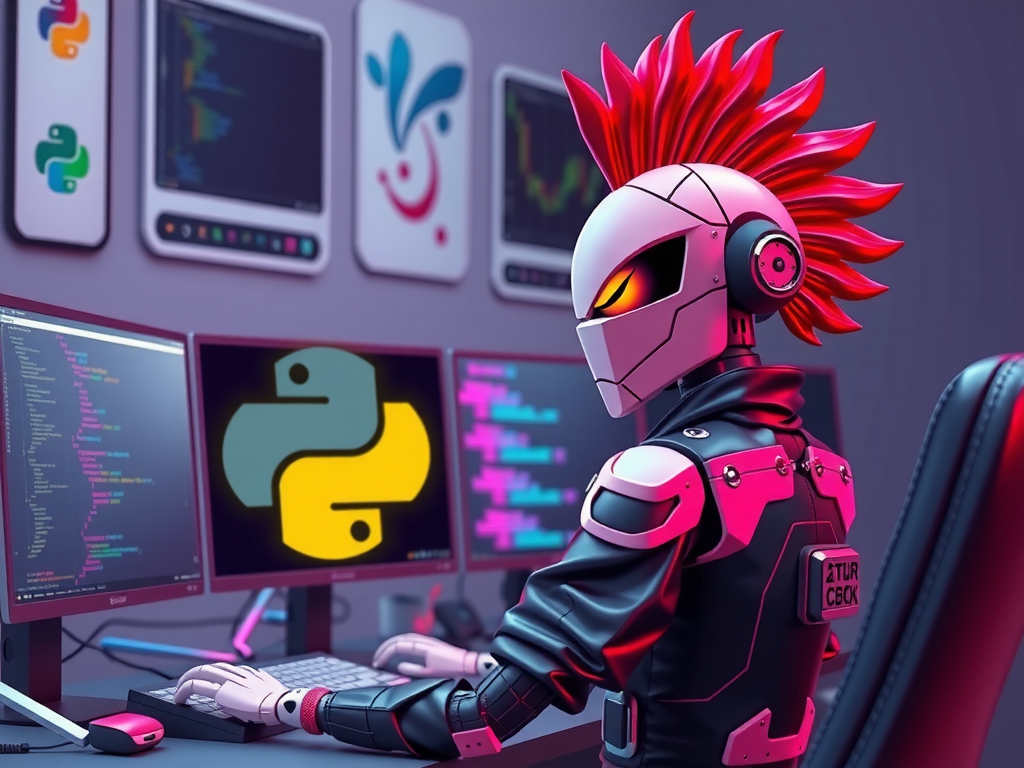 microsoft agent framework robot punk orquestando agentes y workflows en un entorno cyberpunk 2026